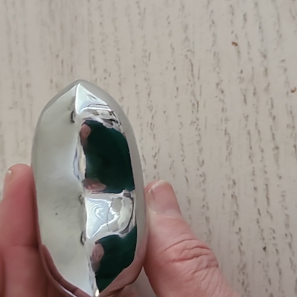 Silver Heart-Shaped Paperweight Valentine's Day Gift Home Office Lovers Pretty - Picture 4 of 4